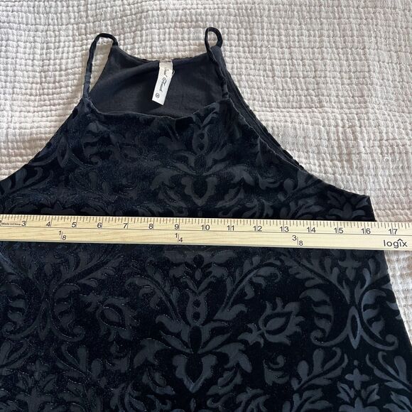 Final Touch Velvet Burnout Mini Dress Women Small Black Floral Whimsigoth Witchy - Picture 9 of 11